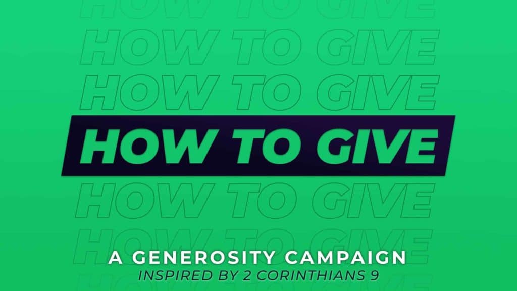 How to Give sermon series